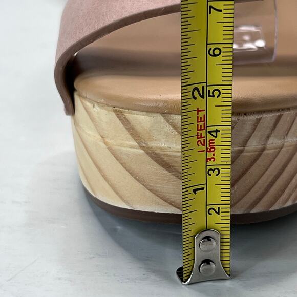 Nisolo All Day Open Toe Clog Platform Chunky Wood Heel Pink Women's 6.5 NWOB - Picture 10 of 11